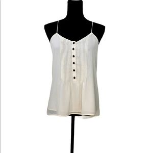 Express Button Front Barcelona Ivory Cami